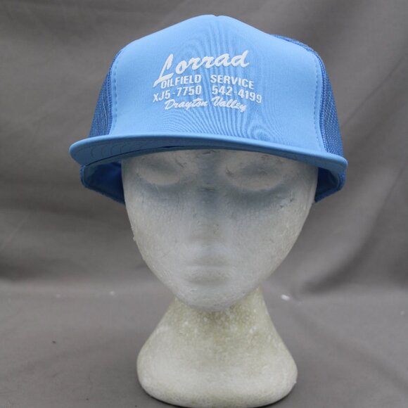 Vintage Screened Trucker Hat - Lorrad Oil Services - Adult Snapback - Picture 3 of 8